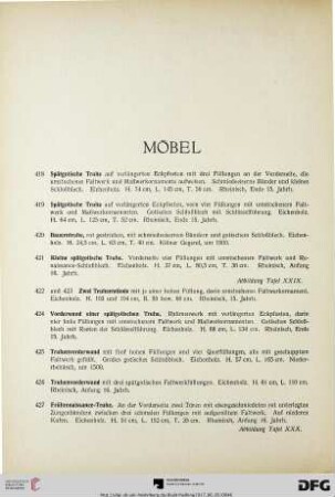Möbel (Nr. 418-485)