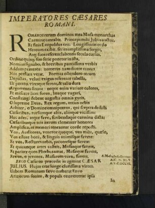 Imperatores Caesares Romani.
