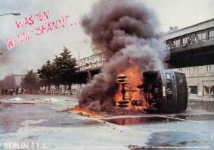 Plakat: "WAS TUN WENN’S BRÄNNT..." des Berliner Ermittlungsausschusses