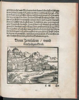 Vonn Jerusalem/ unnd dem heiligen Grab.