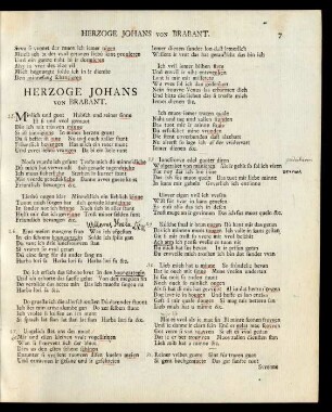 Herzoge Johans Von Brabant.