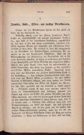 5. Juwelen, Gold-, Silber- und sonstige Metallwaren.
