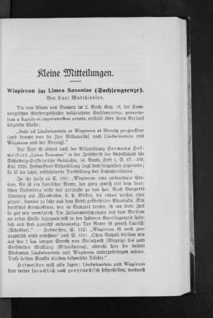 Wispircon im Limes Saxoniae (Sachsengrenze)