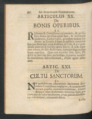 Articulus XX. De Bonis Operibus.