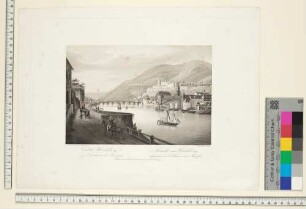 Heidelberg, Stadt, Schloss und Alte Brücke von Nordosten