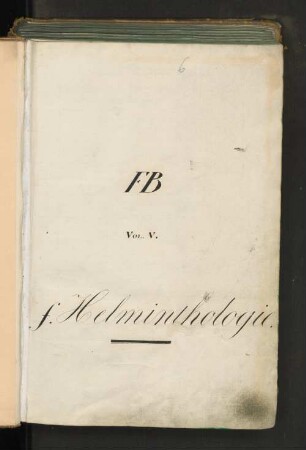 FBV, Naturgeschichte, Bf. Helminthologie: Realkatalog der Stadtbibliothek zu Hamburg