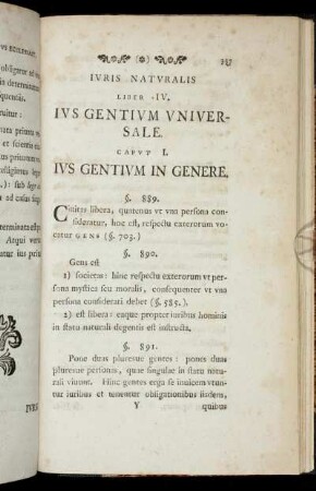 Iuris Naturalis Liber IV. Ius gentium universale.