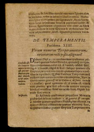DeTemperamentis. Problema XIIII. [bis] XXIII.