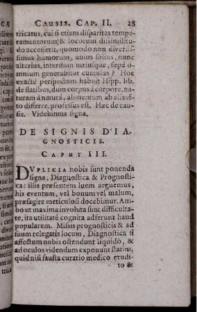De Signis Diagnosticis. Caput III.