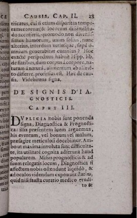 De Signis Diagnosticis. Caput III.