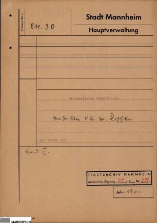 Sammlung der Niederschriften über die Aufsichtsrats-Sitzungen der Großkraftwerk Mannheim AG