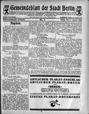1926,5: Nr. 5, 31. Januar 1926