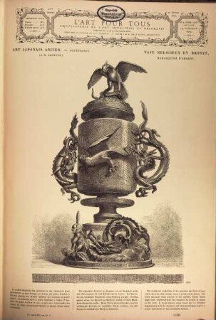 L' Art pour tous : encyclopédie de l'art industriel et décoratif. 11. 1872