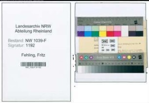 Entnazifizierung Fritz Fehling , geb. 00.00.0000 ()