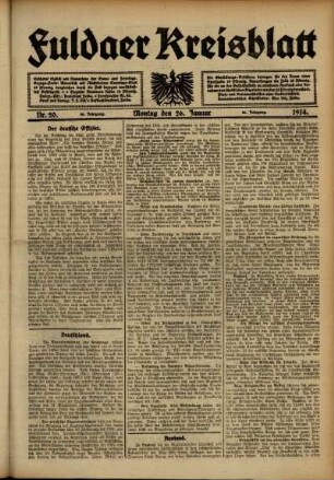 Ausgabe vom Montag, den 26. Januar 1914.
