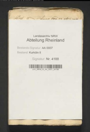 Protokolle der Beratungen der kurkölnischen Räte betr. die Streitigkeiten Kurkölns mit Jülich-Berg-Kleve