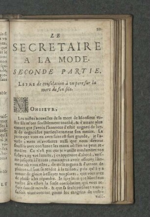 La Secretaire a la mode. Seconde Partie.