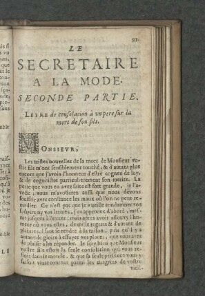 La Secretaire a la mode. Seconde Partie.