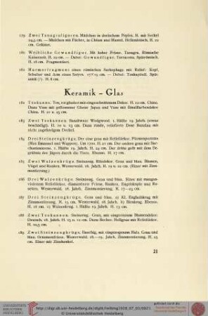 Keramik - Glas (Nr. 182-200)