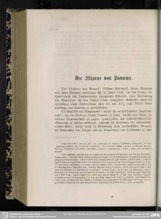 Der Isthmus von Panama