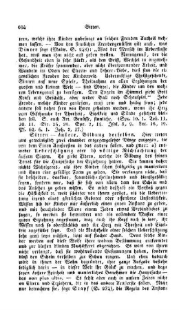 Sitten - äußere, Bildung derselben