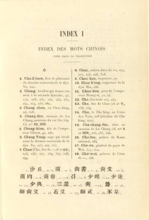 Index I - Index des mots Chinois