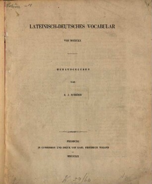 Lateinisch-deutsches Vocabular von MCCCCXX