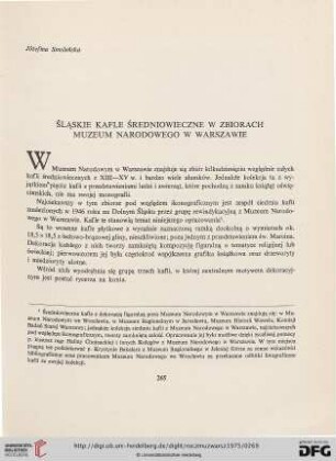 19: Śląskie kafle średniowieczne w zbiorach Muzeum Narodowego w Warszawie