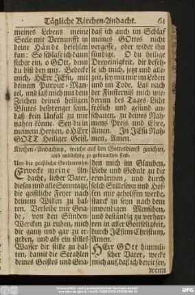 Kirchen-Andachten, welche auf den Gottesdienst gerichtet, und andächtig zu gebrauchen sind.