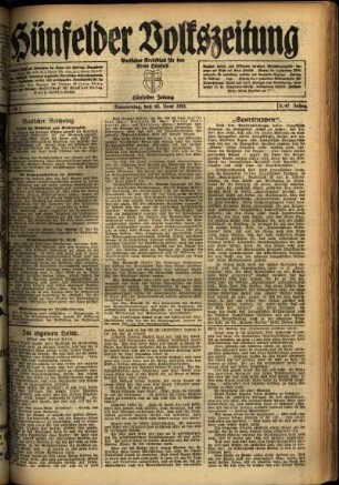 Ausgabe vom Donnerstag, den 23. Juni 1921.