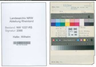 Entnazifizierung Wilhelm Hafer , geb. 10.11.1911 ()