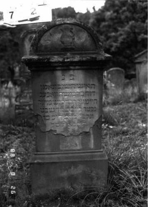 Grabstein 752 (Index: 100099550) Maße HxBxT: 137x54x19 cm Symbolik: Levitenkanne: Grabstein 752
