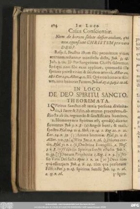 In Loco De Deo Spiritu Sancto. Theoremata.
