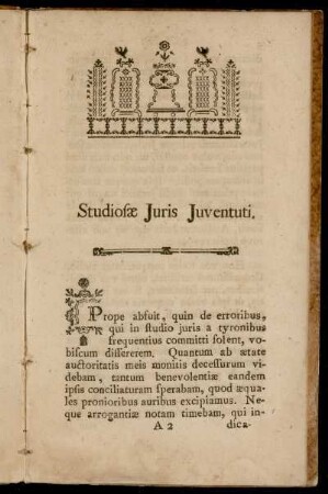 Studiosæ Juris Juventuti.