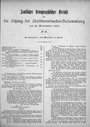 No 37, 23. November 1882
