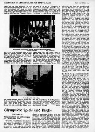 Olympische Spiele und Kirche, ein Rückblick