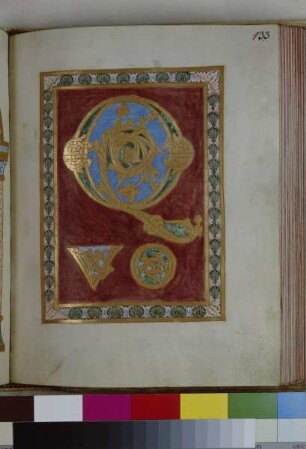 Guntbald-Evangeliar — Initialzierseite des Lukasevangeliums, Folio fol. 133r