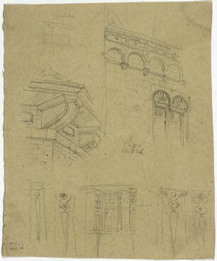 Gebäude in Lüttich und Antwerpen, Rundbogenfries auf Konsolen, Fenster