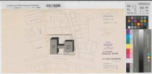 Münster (Münster) Neubau des Schulkollegiums Entwurf Lageplan 1962 1 : 500 30 x 58 Pause Staatsneubauleitung Münster Regierung Münster Nr. 34104