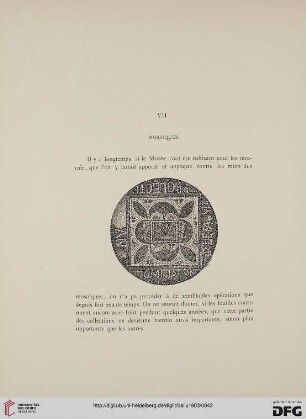 VII: Mosaïques