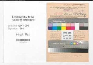 Entnazifizierung Max Hirsch , geb. 15.04.1910 (Lehrer)