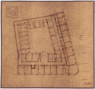 Park Hotel, Posen: Grundriss 2. Obergeschoss mit Einzeichnung Lüftungsanlage 1:100