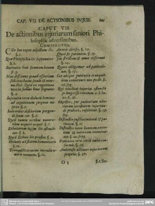 Caput VII. De actionibus iniuriarum saniori Philosophiae adversantibus