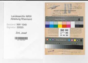 Entnazifizierung Josef Zint , geb. 12.12.1896 (Bahnbeamter)