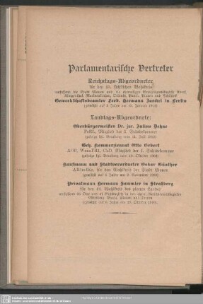 Parlamentarische Vertreter
