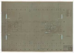 Hochschulbibliothek, Karlsruhe Neubau: Grundriss 11.OG Magazin, 1:50