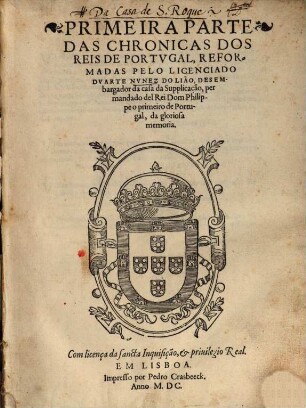 Chronicas dos Reis de Portugal, 1. (1600)