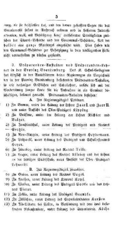 Präparanden-Anstalten und Präparanden-Lehrer in der Provinz Brandenburg