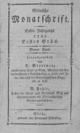 Glätzische Monatschrift