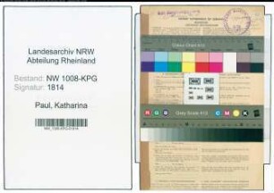 Entnazifizierung Katharina Paul , geb. 02.08.1891 ()